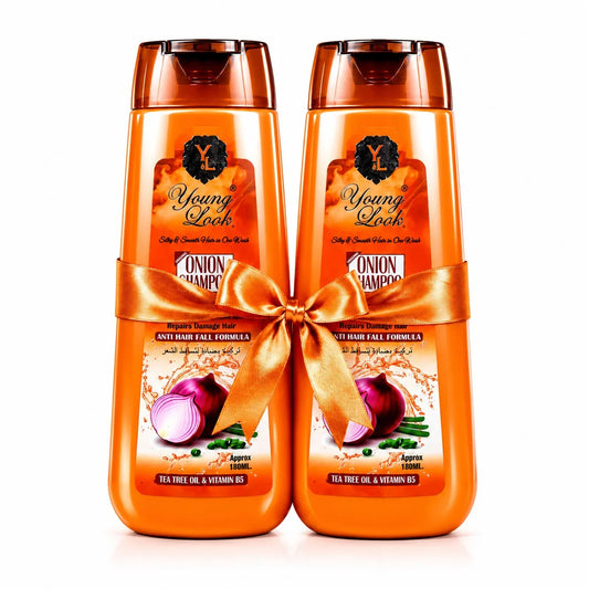 Young Look Onion Shampoo (Herbal Formula)(Pack of 2) 180Ml