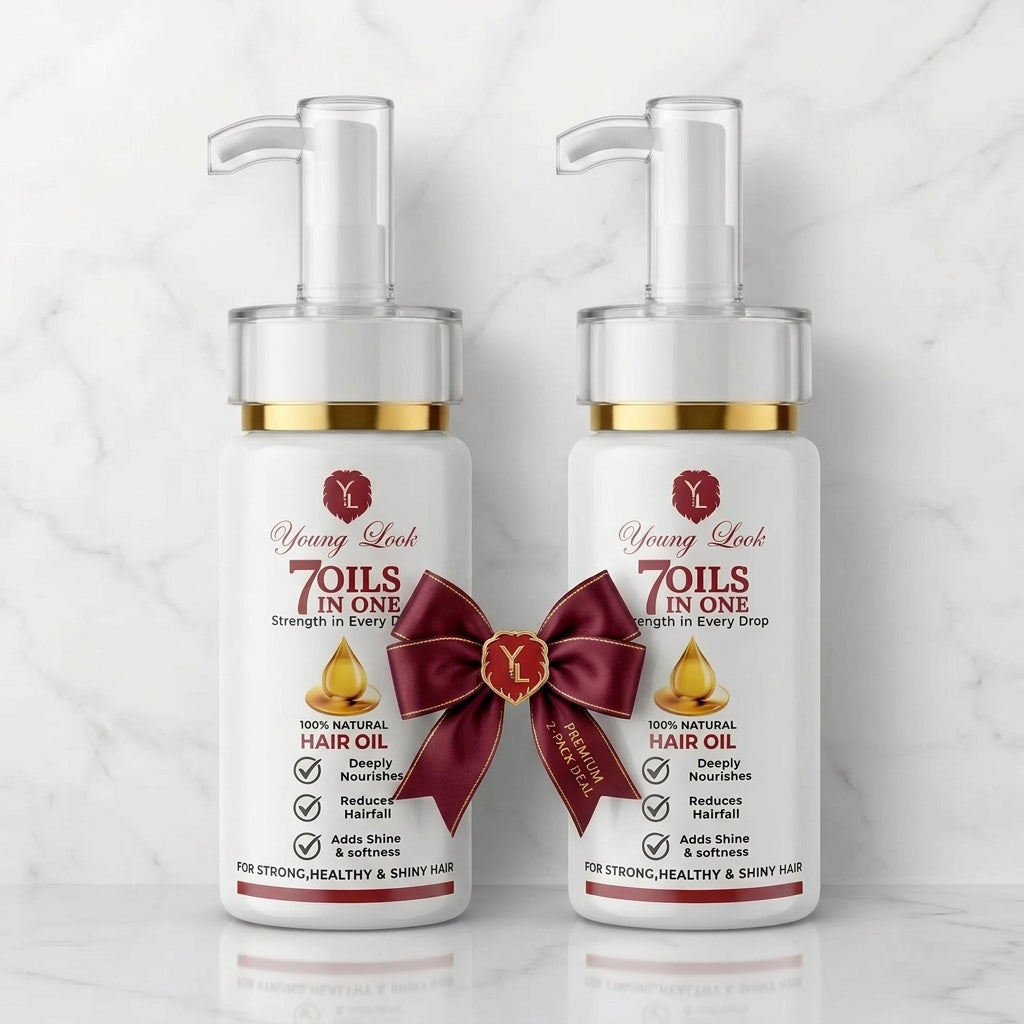 (Cold-Pressed) Young Look 7 Oils in One Hair Oil 120ML (Pack of 2)