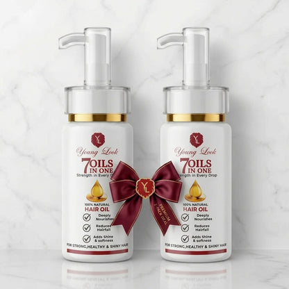 (Cold-Pressed) Young Look 7 Oils in One Hair Oil 120ML (Pack of 2)