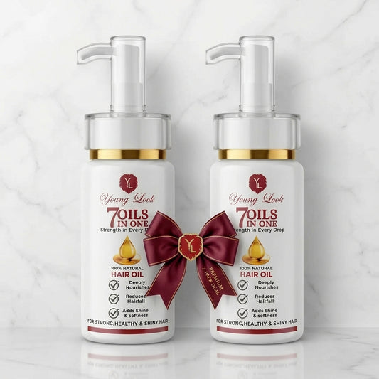 (Cold-Pressed) Young Look 7 Oils in One Hair Oil 120ML (Pack of 2)