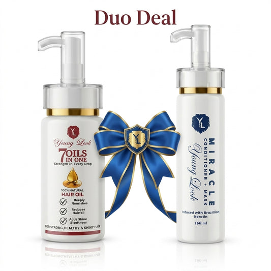 (Duo Deal)Young Look 7 Oils in One Hair Oil + Miracle Conditioner + Mask