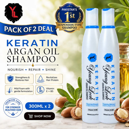 Young Look Keratin Shampoo(Pack of 2) 300ML