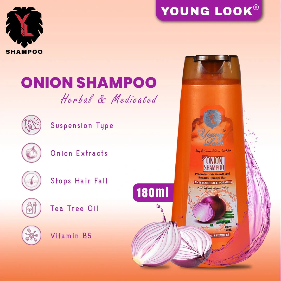 Young Look Onion Shampoo (Herbal Formula) 180Ml