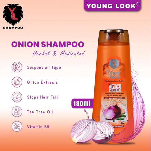 Young Look Onion Shampoo (Herbal Formula) 180Ml