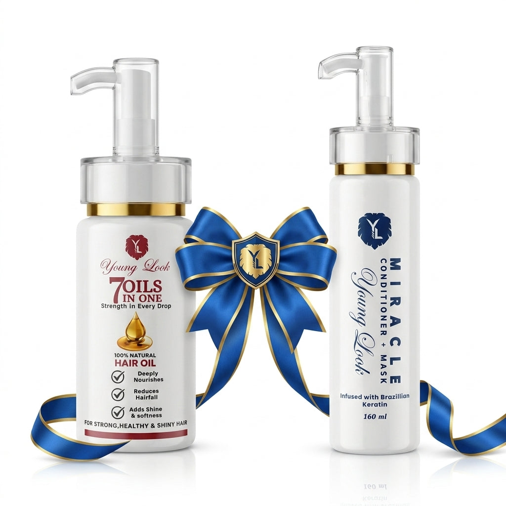 (Duo Deal)Young Look 7 Oils in One Hair Oil + Miracle Conditioner + Mask
