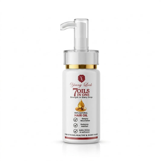 (Cold-Pressed) Young Look 7 Oils in One Hair Oil 120ML (Pack of 2)