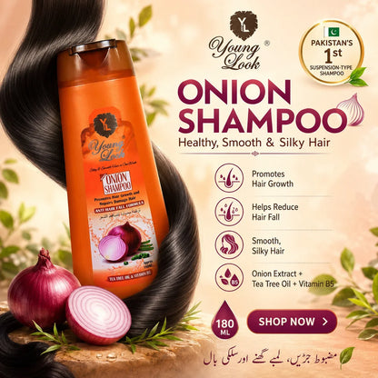Young Look Onion Shampoo (Herbal Formula) 180Ml