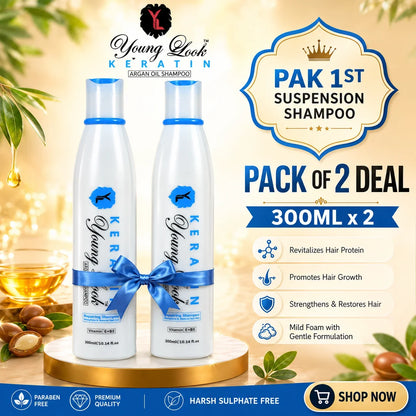 Young Look Keratin Shampoo(Pack of 2) 300ML