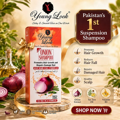 Young Look Onion Shampoo (Herbal Formula) 180Ml