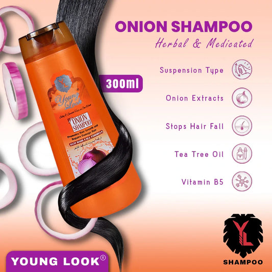 Young Look Onion Shampoo (Herbal Formula) 300Ml